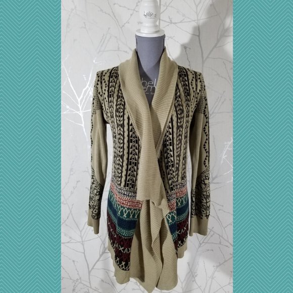 Staring at Stars Geometric Open Front Cardigan - Picture 5 of 6